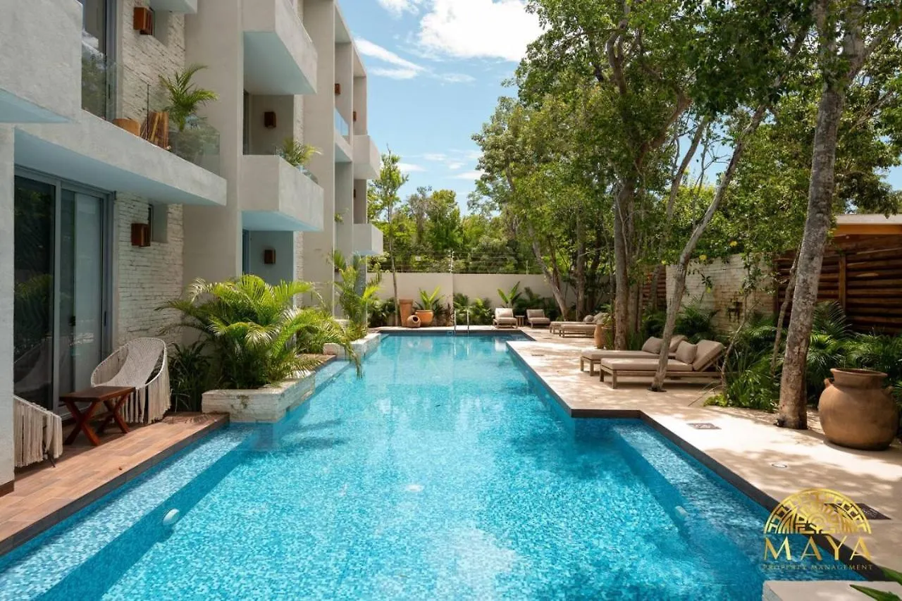 度假居 Nhoa 206B Lux 1Br Condo Jungle View In Aldea Zama 图卢姆